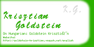 krisztian goldstein business card